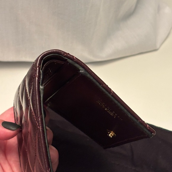 Versace Burgundy Quilted Wallet with Gold Medusa - Picture 8 of 11